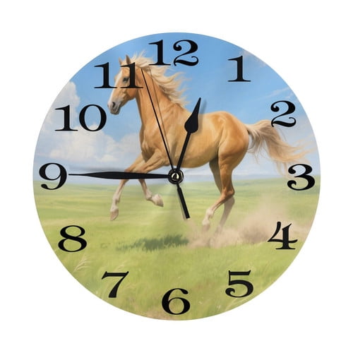 Zhmjortal Animal Pattern Round Wall Clock Silent Non Ticking Battery Operated Clock 10 Inch, Kitchen,Home,Bathroom,Bedroom,Office or School