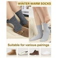 thumbnail image 6 of PUMIER 5 Pairs Wool Socks for Women Stocking Stuffers Gifts Winter Warm Hiking Crew Boot Socks, 6 of 7