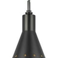 thumbnail image 3 of Jep 6 Inch Modern Pendent Light, Round Metal Shade, Oil Rubbed Dark Tone- Saltoro Sherpi, 3 of 5