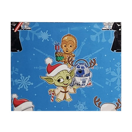 Star Wars Blue Baby Yoda Wrapping Paper Cartoons Themed Gift Wrapper Made from Premium Paper for Kids Girls Teens Birthday Christmas Halloween Hanukkah Baby Showers Holiday Gift Cover(4 Rolls-80sq ft)