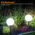 thumbnail image 3 of 4Pcs Solar Lawn Globe Light Waterproof, Outdoor Solar Lights Ball Lamp, Solar Landscape Lighting with Auto On/Off Light Sensor for Yard Patio Walkway Pathway Garden, White, 3 of 9
