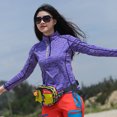thumbnail image 2 of Chaqueta de senderismo de secado rápido para hombre y mujer, camiseta de manga larga con cuello levantado, camisa ligera de lana para ciclismo, correr, escalada y senderismo, 2 of 5
