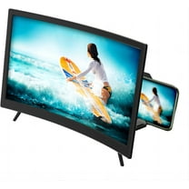 Screen Magnifier for Cell Phone, 12" Curved Magnifying Screen Upgraded HD 3D Screen Amplifier Phone Stand with Screen Enlarger Compatible with All Smartphones for Movies Videos