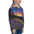 thumbnail image 3 of Kdxio Galactic Night Over Meadow Pattern Boys Athletic Unisex Boys Girls Hoodie with Pocket Sweatshirts-X-Large, 3 of 6