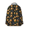 thumbnail image 3 of Black Sunflower Backpack for School,Cute School Bag,Schoolbag with Adjustable Shoulder Straps & Padded Back,15.3"x11"x7.1".﻿, 3 of 6