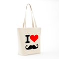 thumbnail image 7 of CafePress - I Love Mustache Tote Bag - Unisex Canvas Tote Bag, Beige, 1-Piece, 7 of 7