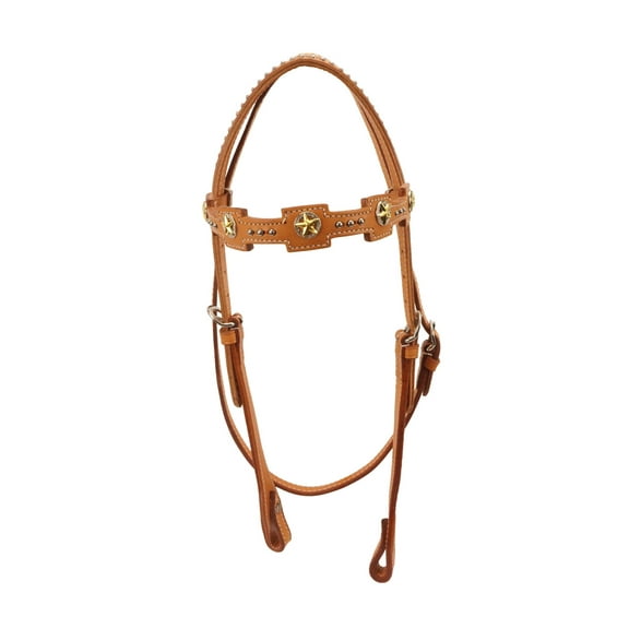 Tahoe Kickin' Country Western Headstall USA Leather - Natural