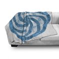 thumbnail image 3 of Spires Soft Flannel Fleece Blanket, Computer Rendered Abstract Fractal Design Rotary Turning Futuristic Hole Tube Whirl Design, Cozy Plush for Indoor and Outdoor Use, 50" x 60", Blue, by Ambesonne, 3 of 6