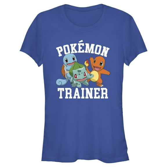 Junior's Pokemon Trainer Characters Graphic Tee Royal Blue Small