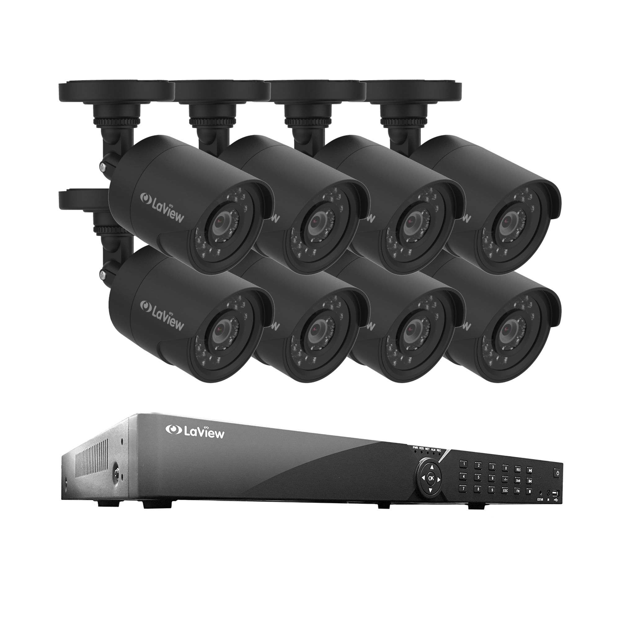 LaView 16 Channel DVR Security System W/8 HD 1080P Indoor/Outdoor