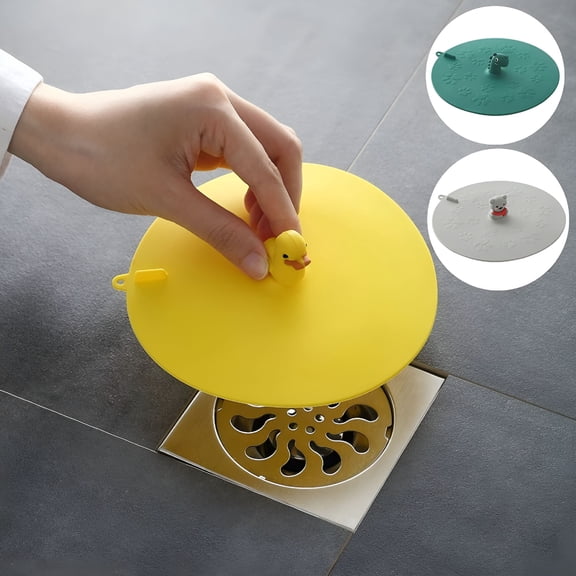 ZHZFKQ 5.9" Flat Suction Bathroom Floor Drain Cover Anti-Cockroach