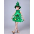 thumbnail image 5 of Disfraz de Navidad para niños, disfraz de árbol de Navidad, vestido de actuación, falda de gasa, disfraz de actuación con lentejuelas, árbol pequeño verde, 5 of 5