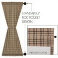 thumbnail image 5 of VHC Brands Sawyer Mill Plaid Cotton Farmhouse Curtains Rod Pocket Tie Back(s) Door Panel 72 Inches Length, Charcoal Black, 5 of 8