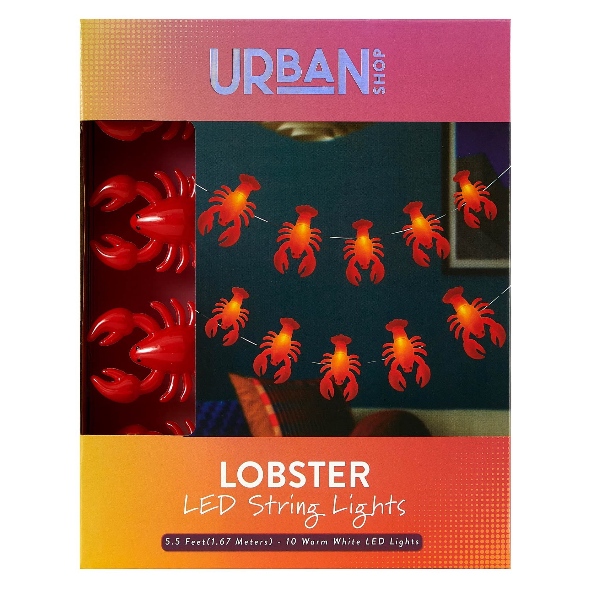 Urban Shop Indoor 5.5' Battery Operated Lobster Figural LED String Lights