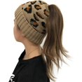 thumbnail image 2 of GFDYREE Tuque pour Queue de Cheval pour Femmes avec Bouton pour Masque, Tuque Chignon Haute et Décoiffée avec Trou pour Queue de Cheval, 2 of 7