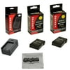 2 Pack Battery And Charger Kit For Nikon D5200, D5100, D3100, D3200, Nikon Df, P7700 DSLR Camera Includes 2 EN-EL14 Batteries & Ac/Dc Rapid Charger & Microfiber cleaning cloth.