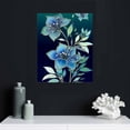 thumbnail image 4 of JRXY  Teal Lily Flower Wall Art Abstract  Large Picture Canvas Print Wall Painting Modern Artwork Wall Décor for Bedroom Living Room Bathroom Office pattern2, 4 of 4