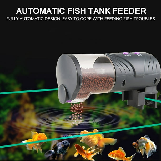 Fish Feeder Smart Digital Plastic Rechargeable Timer Automatic Aquarium Tank Accessories Food Dispenser Button Feeding Tools Yards Aquarium Tank