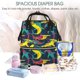 thumbnail image 5 of Disketp Colorful Sharks Mochila de Pañales de Gran Capacidad con Múltiples Bolsillos, Mochila de Viaje Multifuncional para Bebé, Unisex, Moderna y Resistente, 5 of 6