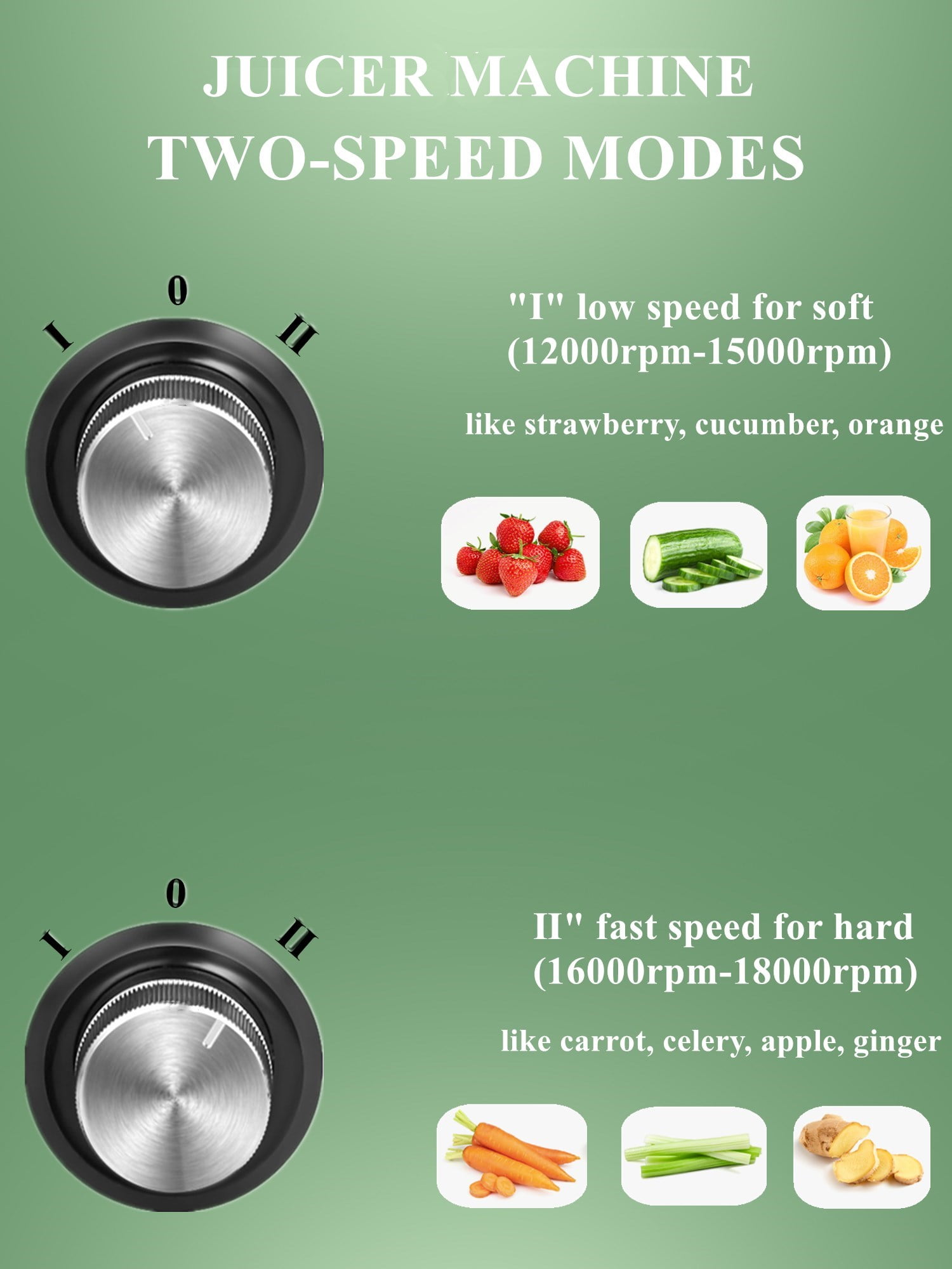 Juilist GS-328L Centrifugal Juicer Machine for Fruits and Vegetables 800W, Dual Speed Juice Extractor with 3 Wide