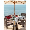 thumbnail image 2 of Outdoor Tablecloth with Umbrella Hole and Zipper, Red Plaid Snowman Christmas Square Table Cloth 60x60 Inch Waterproof Tablecloth, Xmas Tree Snowflake Birds Branches Picnic Table Cover for Patio, 2 of 7
