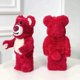 thumbnail image 1 of Bearbrick-figura de oso violento, estatuas de Bearbrick, colección de moda, figura de oso de escritorio, decoraciones de lujo para sala de estar, regalos, 400%, 1 of 4