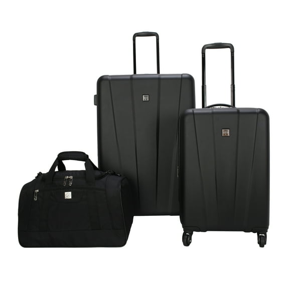 Protege 3-Piece Hardside Luggage Set, Black