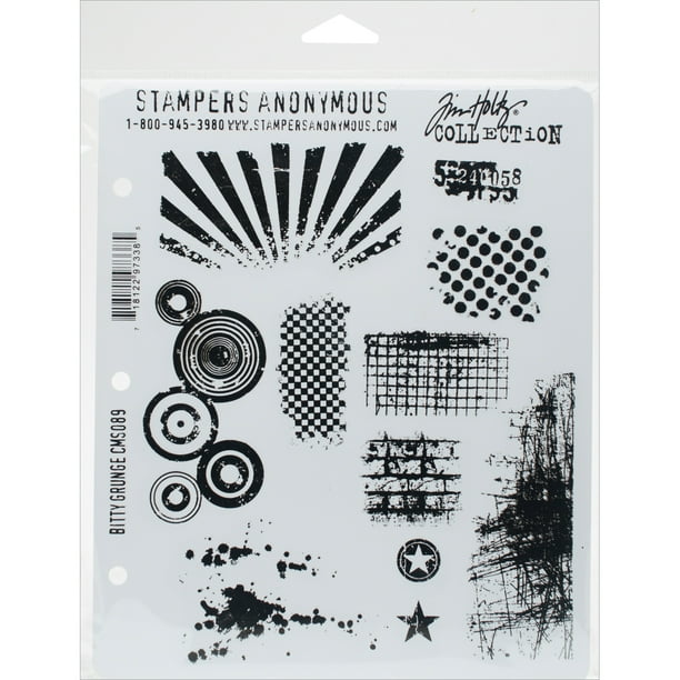 Tim Holtz Large Cling Rubber Stamp Set