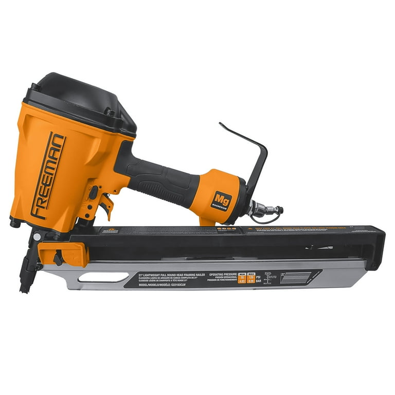 Pneumatic 3-1/4 in. 21-Degree Compact Lightweight Full Round Head Framing Nailer Pneumatic 3-1/4 in. 21-Degree Compact Lightweight Full Round Head Framing Nailer