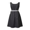 thumbnail image 3 of Lullu Girls Oktoberfest Party Striped Bavarian Dirndl Dress with Apron, Black, Sizes 3-12, 3 of 4