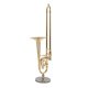 thumbnail image 4 of 12cm Miniature Pure Copper Trombone Model with Support Mini Musical Instrument Model With Black Leather Box, 4 of 5