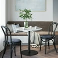 thumbnail image 2 of Nathan James Lucy White Carrara Faux Marble Table Top with Black Pedestal Base Modern Dining Table for 2, 2 of 8