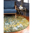thumbnail image 1 of Unique Loom 3127686 Tapis Rond 6 x 6 Pi. Lierre Jardin, Vert, 1 of 2