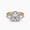 YELLOW GOLD, variant on Classic 4-Prong Round Cut Moissanite 18k Ring with Side Stones