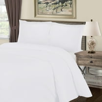 BNM Cotton Blend Duvet Cover Set, Full/ Queen, White