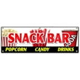 thumbnail image 1 of SignMission B-72 Snack Bar Candy Popcorn 72 in. Snack Bar Candy Popcorn Drinks Banner Sign - Cold Sandwiches Kettle Corn, 1 of 4