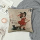 thumbnail image 2 of 1pc Halloween Black Cat Pillow Cover Greetings Witch Burlap Throw Cushion Cover Pillowcase 18x18 Inch, 2 of 4