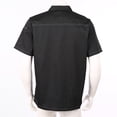 thumbnail image 4 of Riismen Men Women Chef Coats Professional Chef Jacket Kitchen Restaurant Hotel Cooking Working Black Short Sleeve XXL, 4 of 7