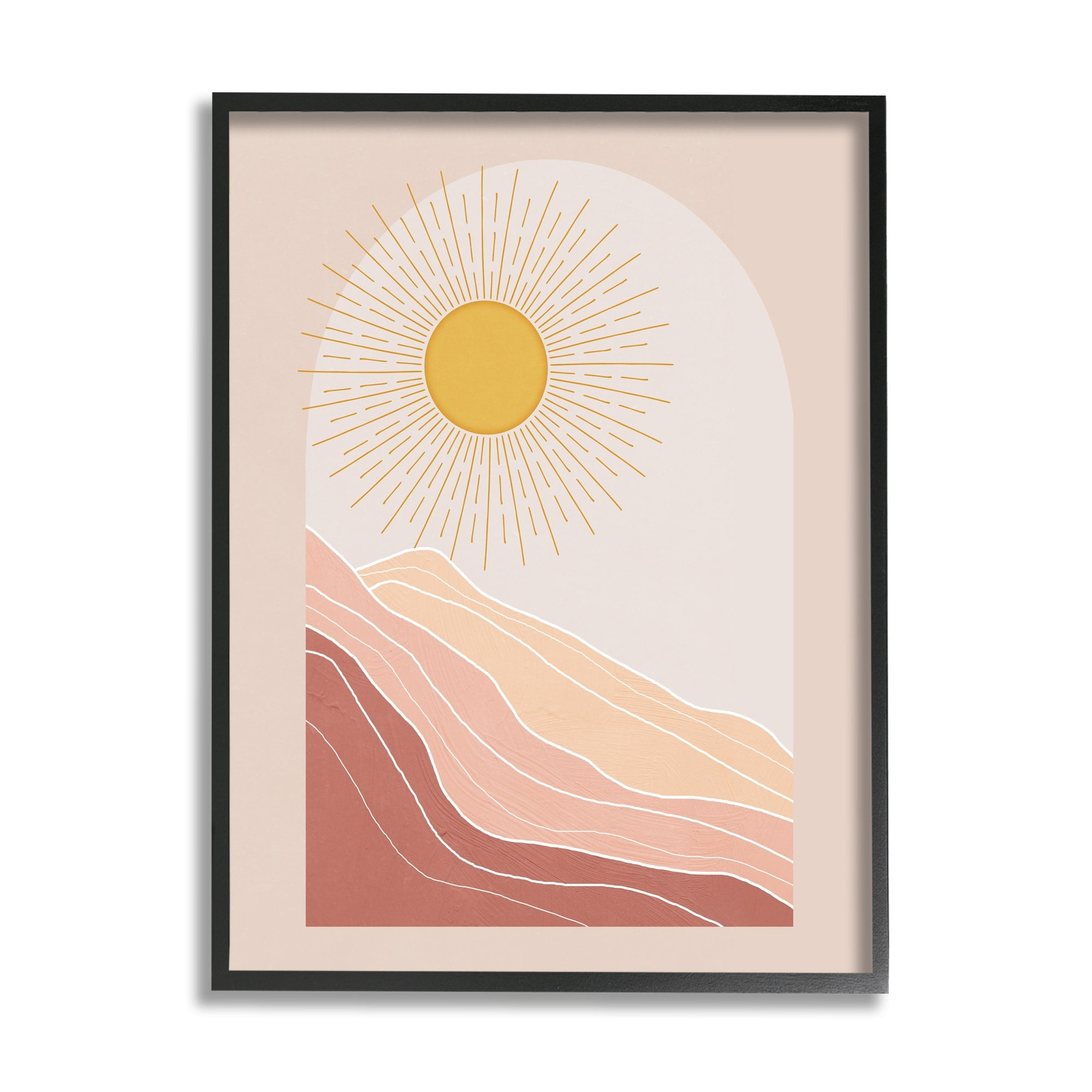 Stupell Industries Rocky Deserted Ridges Patterned Radiant Sunlight ,16 x 20, Design by Nina Blue