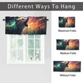thumbnail image 6 of Wolf Printed Window Curtains Valances for Kitchen Colorful Galaxy Mountain Forest Wildlife Animals Howling Rod Pocket Valances for Bedroom Living Room Dining Room 54 by 18 in, 1 Panel, 6 of 6
