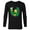 Black, variant on The Simpsons Barney Lucky Horseshoe St. Patrick's Day - Long Sleeve T-Shirt for Men - Customized-White