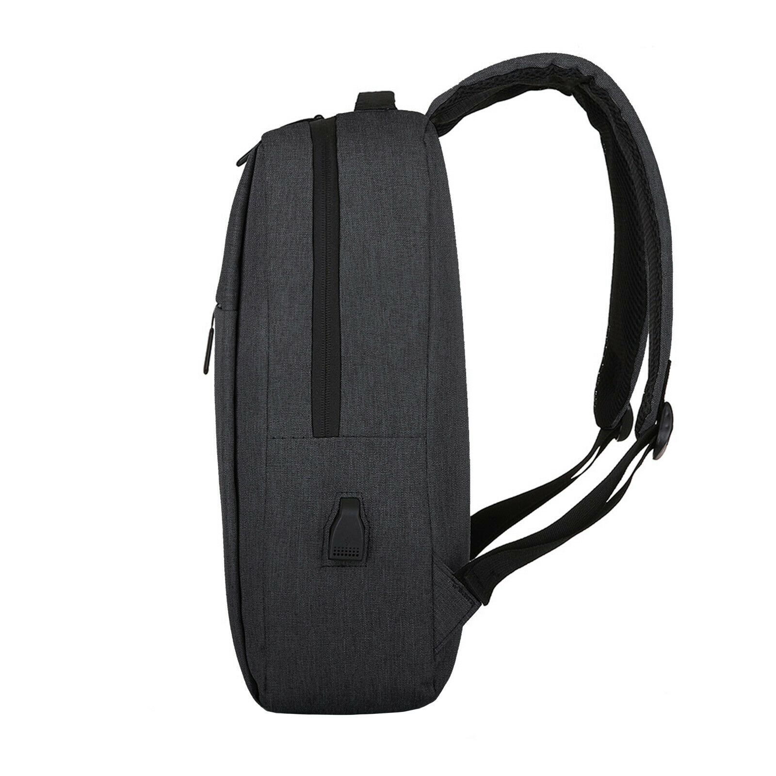Novaa Bags 16" Slim Casual Waterproof Laptop Backpack with USB Charging Port Black - image 5 of 5