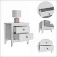 thumbnail image 3 of Bedroom Nightstand | Modern 2-Drawer | 26.62”W x 15.74”D | Ivory | Engineered Wood, 3 of 12