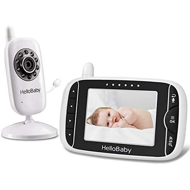 Moniteur pour bébé, écran 2,4 Pouces, FHSS 2,4 GHz, Moniteur Vidéo pour bébé  avec Caméra et Audio, Vision Nocturne, Conversation Bidirectionnelle,  Musique (Prise UE 100-240V) : : Bébé et Puériculture