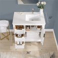 thumbnail image 2 of Valencia 36 inch wood right sink Freestanding vanity with countertop and sink, 2 of 9