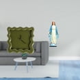 thumbnail image 2 of Elegante reloj de pared cuadrado, adorno para cocina, estudio, dormitorio, oficina, mesa, decoración silenciosa y precisa con escultura religiosa de M, 2 of 8