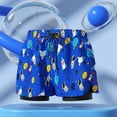 thumbnail image 4 of BULLPIANO Boys Swim Trunks with Compression Boxer Brief Liner Boys Bathing Suit, 4 of 9