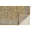 thumbnail image 4 of HomeRoots 512605 5 x 8 ft. Wool Floral Hand Knotted Stain Resistant Area Rug with Fringe - Gold, Blue & Gray, 4 of 5