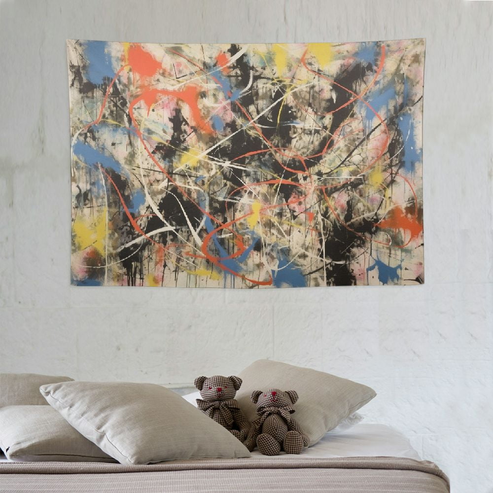 COMIO Jackson Pollock Convergence Mural-sized Chromogenic Print Art  Tapestry Abstract Painting Tapestry Living Room Office Cafe Library  Tapestry An Abstract Decoration Hanging on Wall Art Tapestry - Walmart.com, image size:1000x1000
