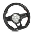 thumbnail image 4 of Carbon Fiber Steering Wheel Perforated Leather Red Stitching Steering Wheel for GLI R GTD, 4 of 14